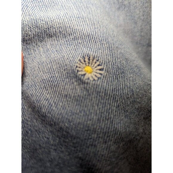 W28 L27 Hollister Ultra High Rise Mom Jeans Daisy Embroidered Size 7r Stretch - Picture 3 of 16